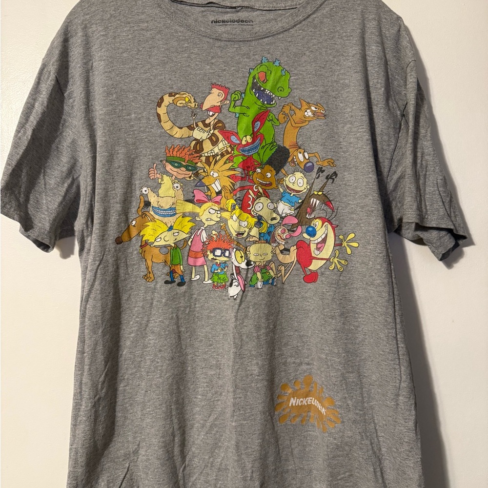 Nickelodeon Men’s Large Grey Graphic T-Shirt